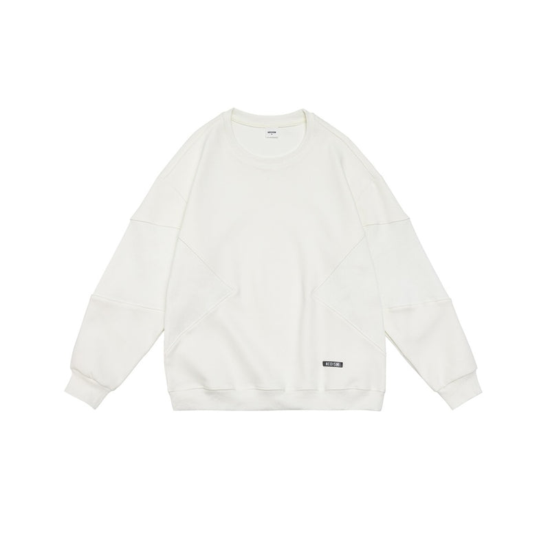Unisex Hoodie Design Stitching Loose Crew Neck Pullover Sweatshirt Men's Fashion Brand
