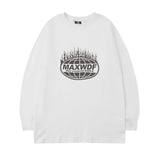 Men Long Sleeve Shirt Logo round Neck Long Sleeve T-shirt Men and Women Street Hip Hop Couple