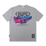 Men T Shirt Vintage Print Short Sleeves T-shirt Men and Women Ins Casual