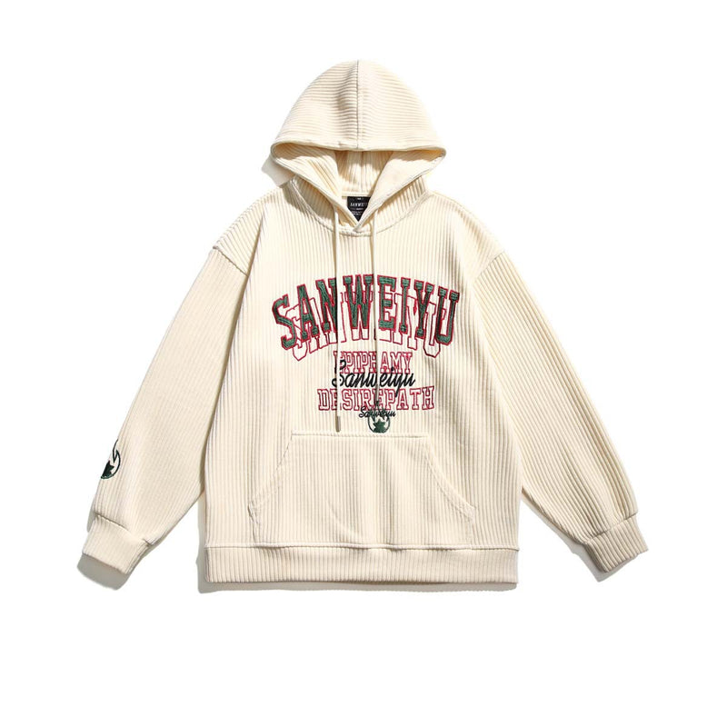 Unisex Jacket Autumn Letter Embroidered Pullover Sweatshirt