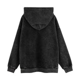 Men Hoodie Washed Old Hooded Sweater Men Autumn and Winter Loose
