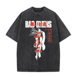 Washed Vintage Bad Omens Print T-shirt Funny Moth