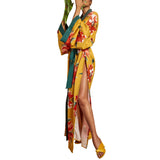 Jungle Print Maxi Dress Printed Jacket