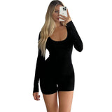 Women Jumpsuit Autumn Women's Sexy Sheath Tight Yoga Sports