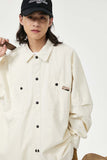 Unisex Jacket Fall Hook & Loop Shirt Women's Clothing