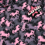 Men Hoodie Animal Horse Printed Sweater Five-Pointed Star Embroidered Cat Ears Hooded Top