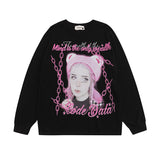 Men Long Sleeve Shirt Printed Long Sleeve T-shirt Men and Women Hip Hop Versatile Base