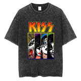 KISS Rock Band Graphic T-shirt Gothic Fashion
