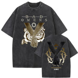 Washed Vintage Bad Omens Print T-shirt Funny Moth