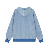 Men Hoodie Washed Old Hooded Sweater Men's Loose Casual