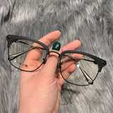 CHH Chrome Hearts Glasses Ultra-light pure titanium silver half-frame myopia glasses frame