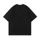 Men T Shirt Rose Print Couple Casual Street All-Match Short-Sleeved T-shirt Men