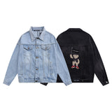 Palm Angle Jacket Palm Angels Embroidery Washed Denim Jacket Men and Women
