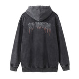 Men Hoodie Sweaters Menswear Casual Loose Long Sleeve Washed Distressed Hoodie