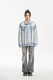 Unisex Jacket Autumn Washed Do the Old Cowboy Jacket Women's Clothing