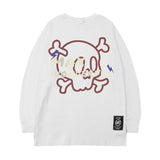 Men's Long Sleeve Shirt Cartoon Printed round Neck Long Sleeve T-shirt Men's Ins Loose All-Match