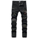 Amiri Jeans Rivets Ripped Stretch Jeans