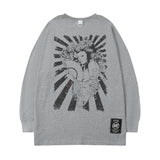 Men Long Sleeve Shirt Letter Printed Long Sleeve T-shirt Men's Loose Casual