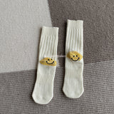 Kapital Sock Hitian Hehong Thick Thread Smiley Face Socks Autumn and Winter Celebrity Thick Knitted Socks Mid-Calf Knitted Wool