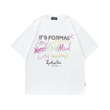Men T Shirt Fashion Brand Graffiti Printing Casual Short-Sleeved T-shirt Men and Women Hip Hop
