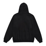 Men Fleece Lined Hoodie Autumn Winter Sweater Male Letter Embroidered Loose Hooded Pullover Long Sleeve Top