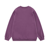 Men Hoodie Abstract Pattern round Neck Sweater Men's Autumn and Winter Graffiti Inkjet Printing Loose Pullover