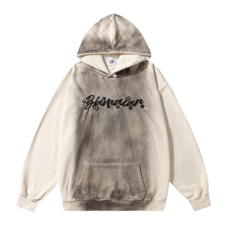 Men Hoodie Distressed Printed Hoodie Men's Loose Long Sleeve Spring and Autumn