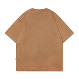 Men T Shirt Men's Clothing American Street Retro Casual Couple Short Sleeve T-shirt