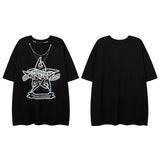 Men T Shirt Printed Short-Sleeved T-shirt Men and Women Street Loose Couple
