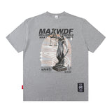 Men T Shirt Loose T-shirt Trendy Printed Short Sleeve Men's Summer