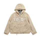 Men Cotton Padded Jacket Coat Double-Sided Wear Berber Fleece Cotton Coat Men's Winter Loose Cotton Coat Coat