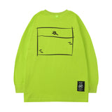 Men Long Sleeve Shirt Personality round Neck Long Sleeve T-shirt Men and Women Couple