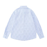 Men Long Sleeved T Shirt Pinstripe Long Sleeve Shirt Men Spring and Autumn Patchwork Shirt Loose Casual