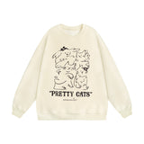 Men Hoodie Animal Printed Crew Neck Sweatshirt