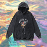 Unisex Vintage Hoodie Washing Water Hooded Sweater Men