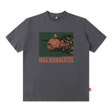 Men T Shirt Printed Short Sleeve T-shirt Men's and Women's Printed Loose