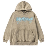 Men Hoodie Washed and Worn Hooded Sweater Men Autumn and Winter Loose Printed