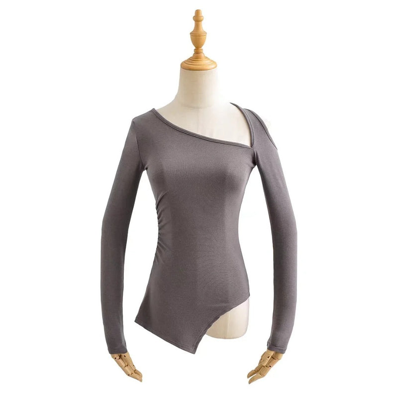 Women's T-Shirt Long-Sleeved Top Women's Spring Slim-Fitting T-shirt