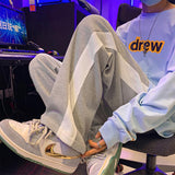 Men Sweatpants Waffle Pants Men's Summer Sports Straight Loose