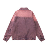Men Denim Jacket Washed Do the Old Cowboy Jacket Men's Ins Denim Jacket Autumn