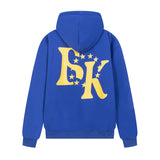 Men Fleece Lined Hoodie High Street Letters Printed Hoodie Men's Loose Hooded