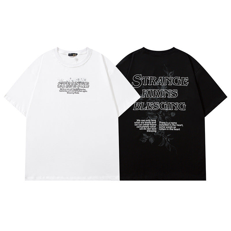 Men T Shirt Spring and Summer New Couple Half Sleeve T-shirt Hip Hop Short Sleeve T-shirt Men and Women