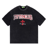 Men T Shirt Printed Rock Loose Bottoming Shirt Casual Short Sleeve T-shirt for Men and Women