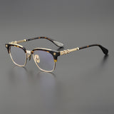 CHH Chrome Hearts Glasses Vintage half-frame glasses Pure titanium frames