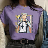 Anime Kotaro Bokuto Graphic Print T-Shirts Women