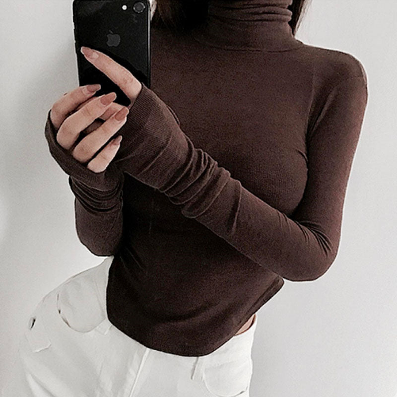 Women's Long Sleeve Shirt Women's Top with Slit