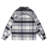 Men Long Sleeved T Shirt Autumn and Winter Plaid Shirt Coat Men's Loose Casual Collar Jacket Shirt