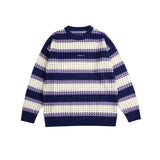 Unisex Sweatshirt Women's Striped Hollow out Sweater