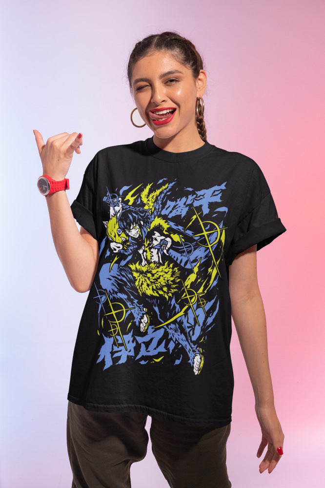 Inosuke Demon Slayer Kimetsu Manga Strip Anime Unisex Tshirt