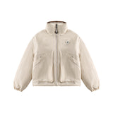 Unisex Jacket Winter Minimalist Large Pocket Bread Coat for Women